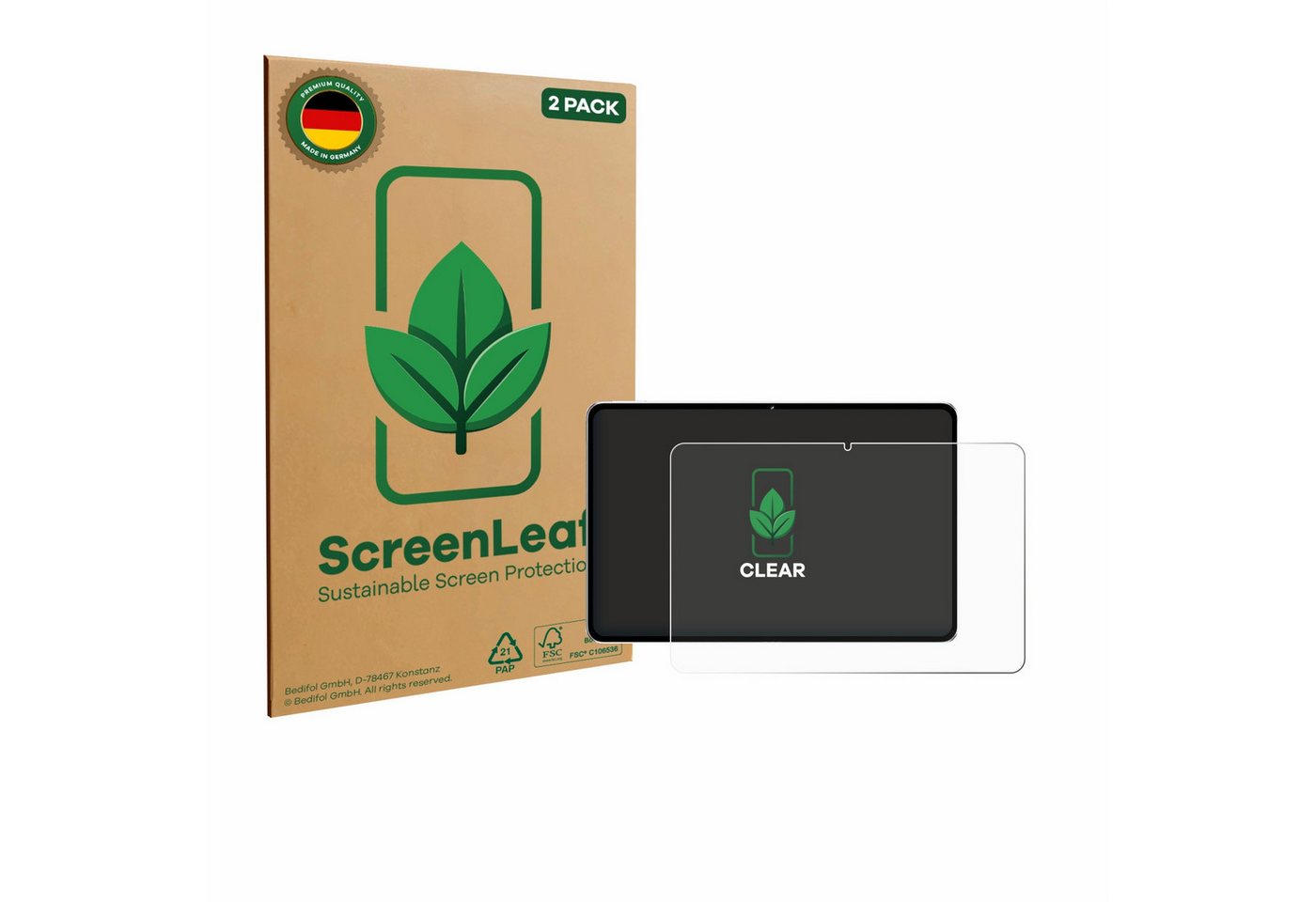 ScreenLeaf Displayschutzfolie Schutzfolie für Nubia Pad Pro, 2 Stück, nachhaltiger Displayschutz Schutz Folie Klar Transparent ScreenLeaf Displayschutzfolie Schutzfolie für Nubia Pad Pro, 2 Stück, nachhaltiger Displayschutz Schutz Folie Klar Transparent von ScreenLeaf