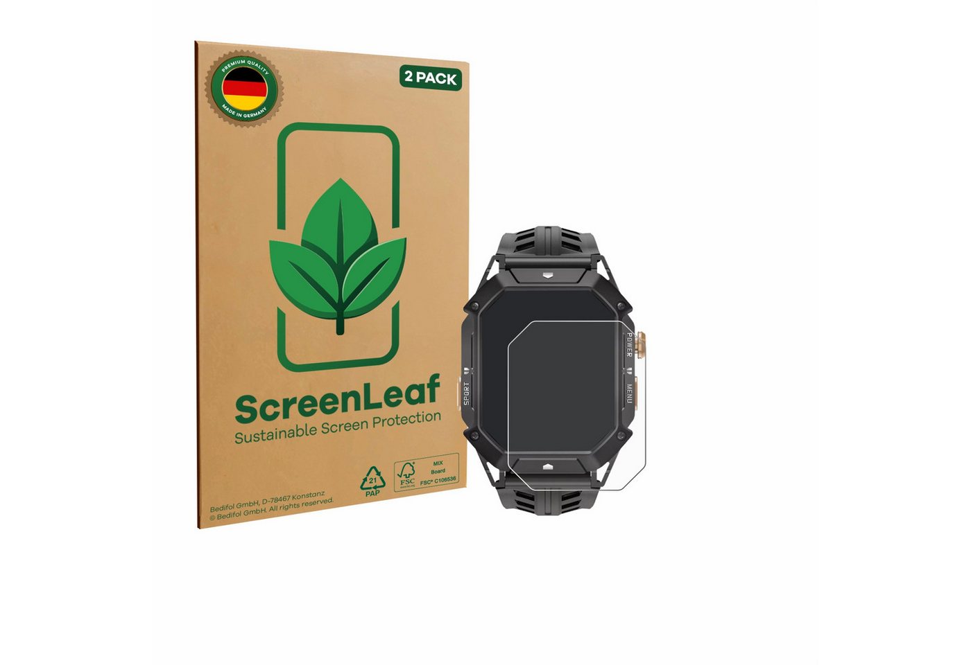 ScreenLeaf Displayschutzfolie Schutzfolie für Oukitel BT80, 2 Stück, nachhaltiger Displayschutz Schutz Folie Klar Transparent ScreenLeaf Displayschutzfolie Schutzfolie für Oukitel BT80, 2 Stück, nachhaltiger Displayschutz Schutz Folie Klar Transparent von ScreenLeaf
