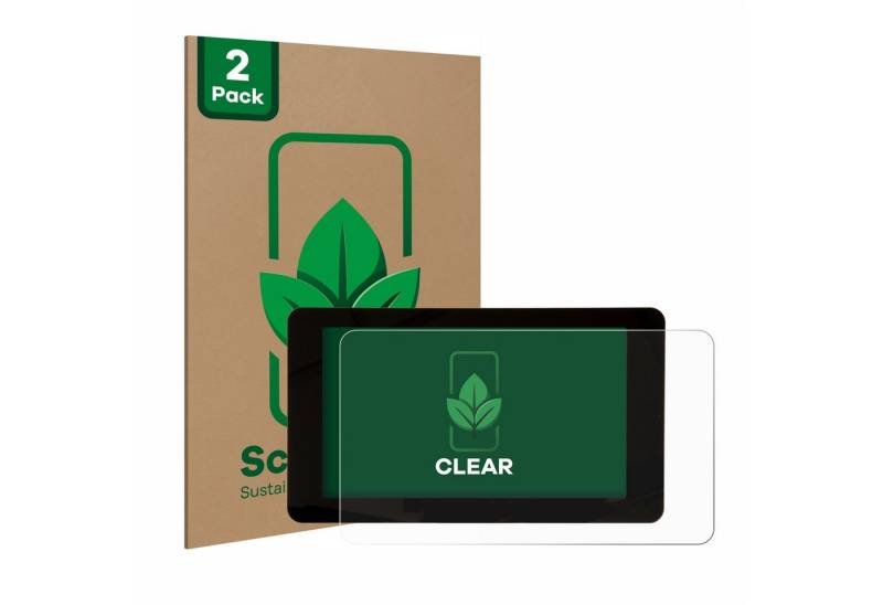 ScreenLeaf Displayschutzfolie Schutzfolie für Raspberry Pi Touchscreen 7", 2 Stück, nachhaltiger Displayschutz Schutz Folie Klar Transparent von ScreenLeaf