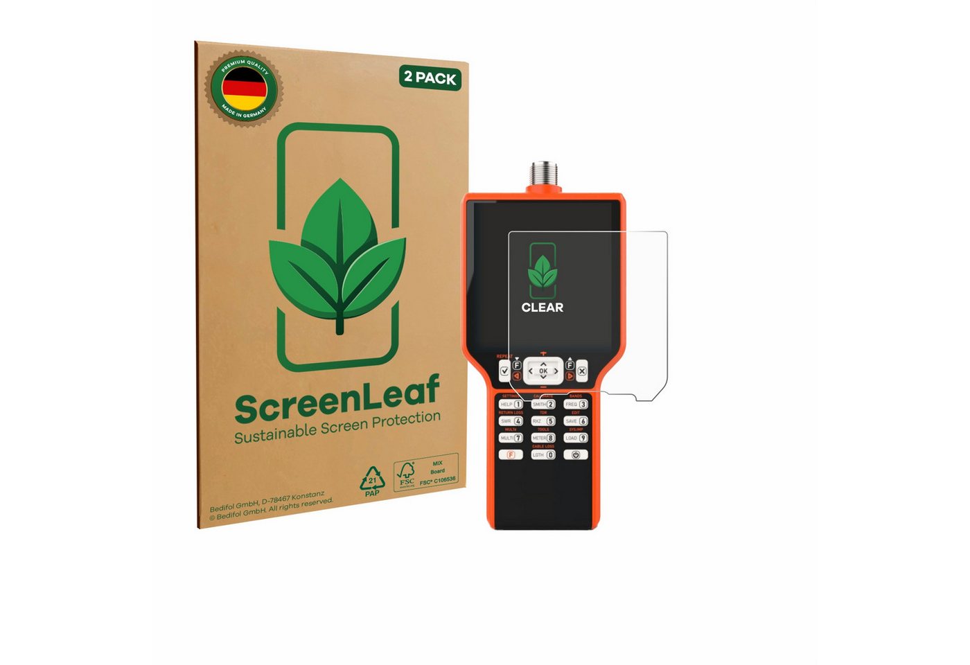 ScreenLeaf Displayschutzfolie Schutzfolie für RigExpert MATCH, 2 Stück, nachhaltiger Displayschutz Schutz Folie Klar Transparent ScreenLeaf Displayschutzfolie Schutzfolie für RigExpert MATCH, 2 Stück, nachhaltiger Displayschutz Schutz Folie Klar Transparent von ScreenLeaf