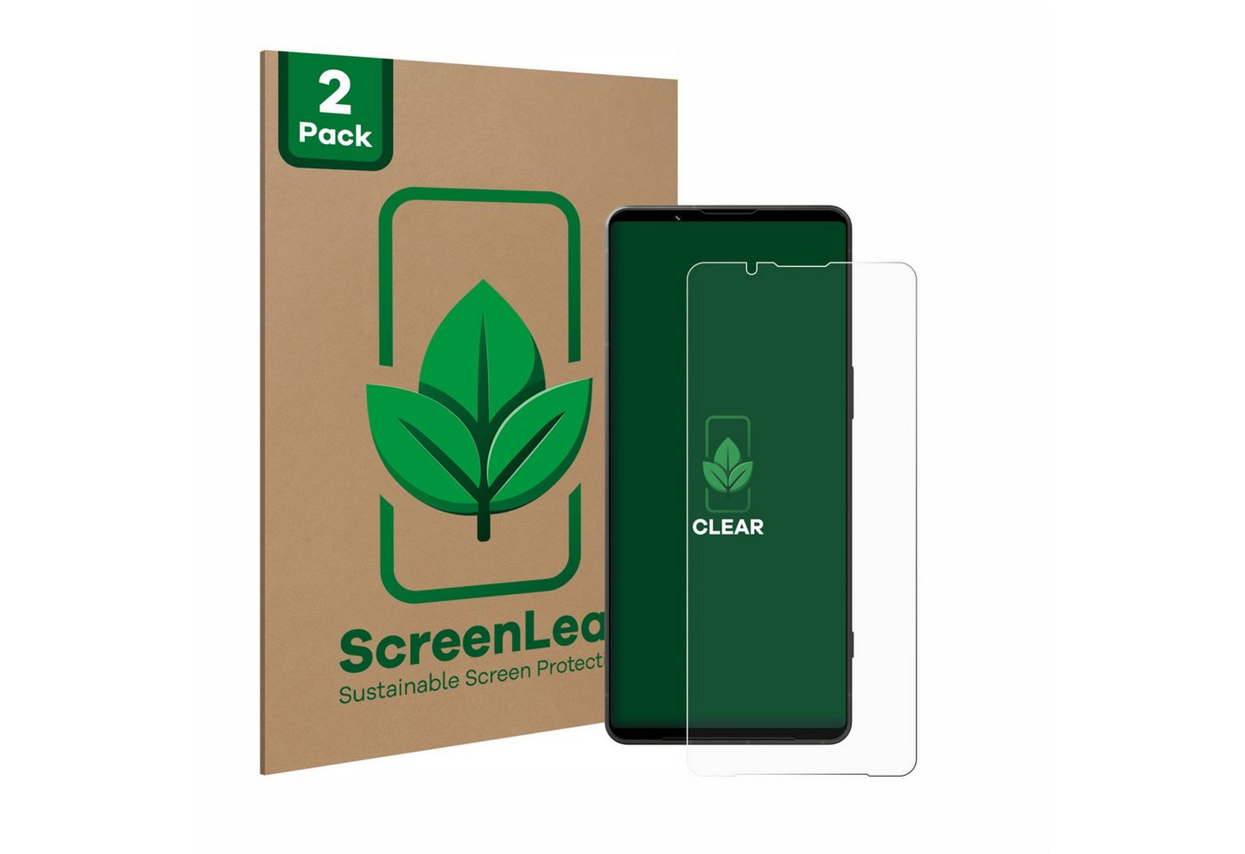 ScreenLeaf Displayschutzfolie Schutzfolie für Sony Xperia 1 VI, 2 Stück, nachhaltiger Displayschutz Schutz Folie Klar Transparent ScreenLeaf Displayschutzfolie Schutzfolie für Sony Xperia 1 VI, 2 Stück, nachhaltiger Displayschutz Schutz Folie Klar Transparent von ScreenLeaf