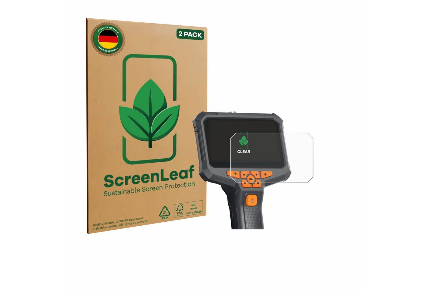 ScreenLeaf Displayschutzfolie Schutzfolie für Teslong NTS 430, 2 Stück, nachhaltiger Displayschutz Schutz Folie Klar Transparent ScreenLeaf Displayschutzfolie Schutzfolie für Teslong NTS 430, 2 Stück, nachhaltiger Displayschutz Schutz Folie Klar Transparent von ScreenLeaf