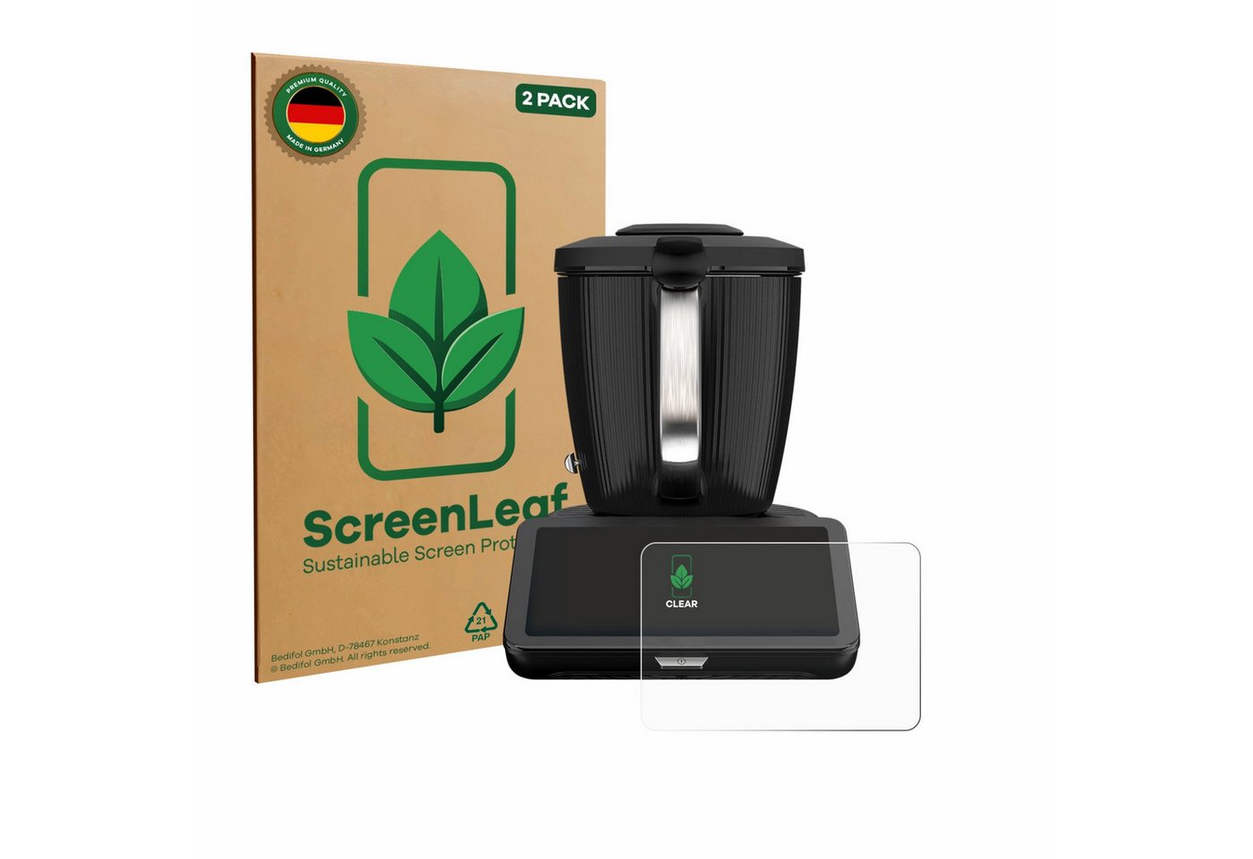 ScreenLeaf Displayschutzfolie Schutzfolie für Vorwerk Thermomix TM7, 2 Stück, nachhaltiger Displayschutz Schutz Folie Klar Transparent ScreenLeaf Displayschutzfolie Schutzfolie für Vorwerk Thermomix TM7, 2 Stück, nachhaltiger Displayschutz Schutz Folie Klar Transparent von ScreenLeaf