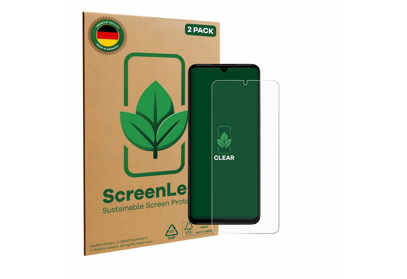 ScreenLeaf Displayschutzfolie Schutzfolie für Xiaomi Poco C71, 2 Stück, nachhaltiger Displayschutz Schutz Folie Klar Transparent ScreenLeaf Displayschutzfolie Schutzfolie für Xiaomi Poco C71, 2 Stück, nachhaltiger Displayschutz Schutz Folie Klar Transparent von ScreenLeaf