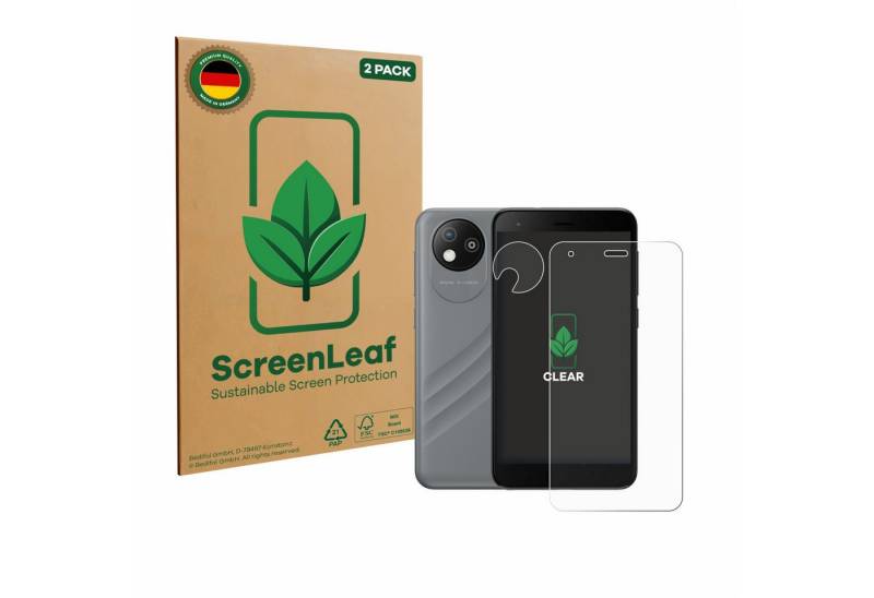 ScreenLeaf Displayschutzfolie Schutzfolie für ZTE Blade A35 lite (Display+Kamera), 2 Stück, nachhaltiger Displayschutz Schutz Folie Klar Transparent von ScreenLeaf