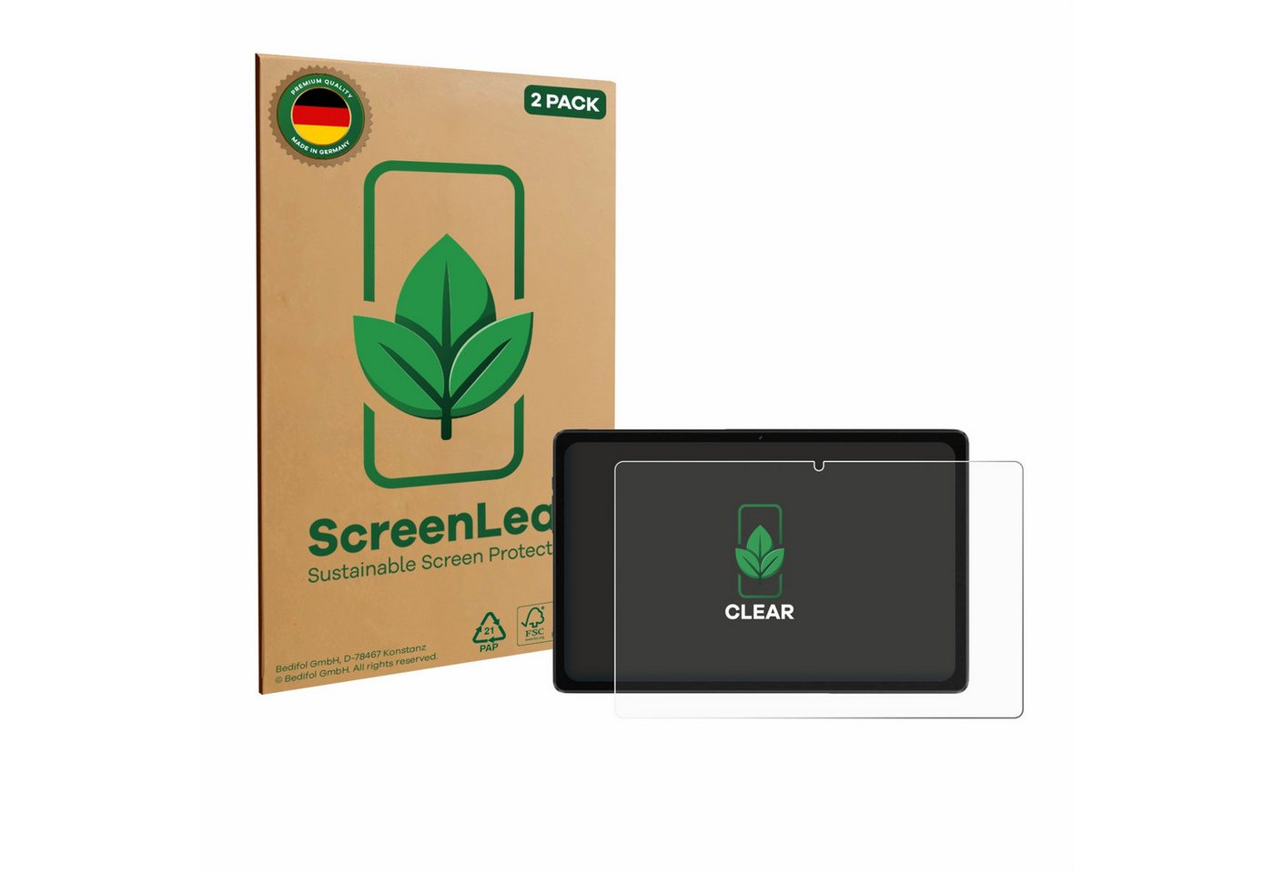 ScreenLeaf Displayschutzfolie Schutzfolie für ZTE Blade X10 II, 2 Stück, nachhaltiger Displayschutz Schutz Folie Klar Transparent ScreenLeaf Displayschutzfolie Schutzfolie für ZTE Blade X10 II, 2 Stück, nachhaltiger Displayschutz Schutz Folie Klar Transparent von ScreenLeaf