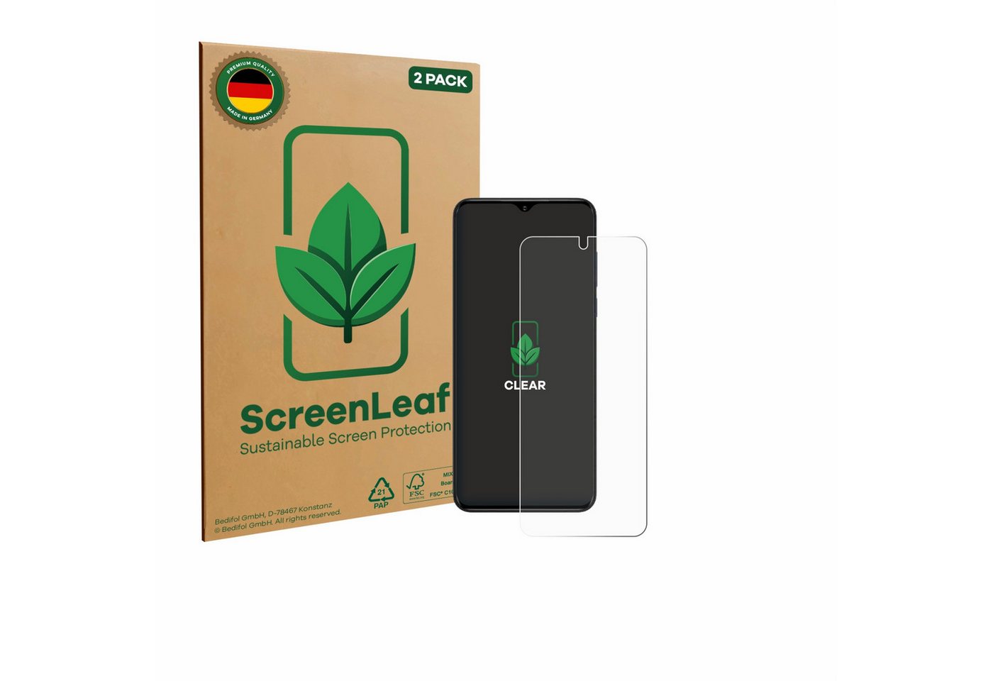 ScreenLeaf Displayschutzfolie Schutzfolie für ZTE Nubia Neo, 2 Stück, nachhaltiger Displayschutz Schutz Folie Klar Transparent ScreenLeaf Displayschutzfolie Schutzfolie für ZTE Nubia Neo, 2 Stück, nachhaltiger Displayschutz Schutz Folie Klar Transparent von ScreenLeaf