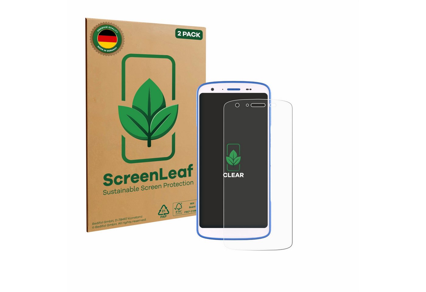 ScreenLeaf Displayschutzfolie Schutzfolie für Zebra HC 55, 2 Stück, nachhaltiger Displayschutz Schutz Folie Klar Transparent ScreenLeaf Displayschutzfolie Schutzfolie für Zebra HC 55, 2 Stück, nachhaltiger Displayschutz Schutz Folie Klar Transparent von ScreenLeaf