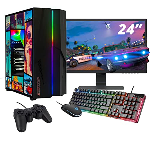 ScreenOn DE - Gaming Komplett PC | AMD Ryzen 5 | RTX 3060 | RAM 16GB | SSD 512GB | WiFi | + 24 Zoll Monitor + Tastatur + Maus + Controller | Desktop Computer für Unternehmen und Multimedia H32534 ScreenOn DE - Gaming Komplett PC | AMD Ryzen 5 | RTX 3060 | RAM 16GB | SSD 512GB | WiFi | + 24 Zoll Monitor + Tastatur + Maus + Controller | Desktop Computer für Unternehmen und Multimedia H32534 von ScreenOn