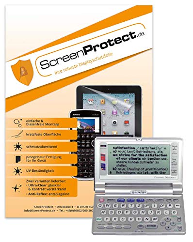 ScreenProtect Displayschutzfolie AntiReflex für Sharp PW-E Serie mit Rakel und Microfasertuch von ScreenProtect