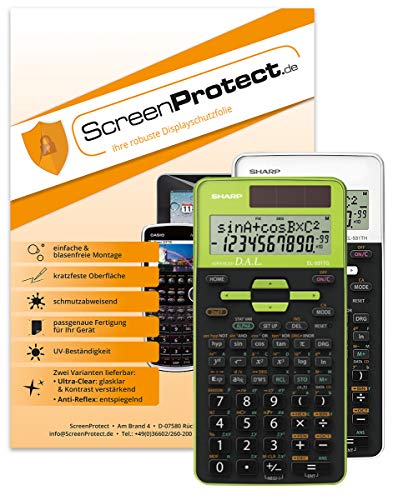 ScreenProtect Displayschutzfolie UltraClear für Sharp EL-531 TG & EL-531 TH mit Rakel und Microfasertuch von ScreenProtect