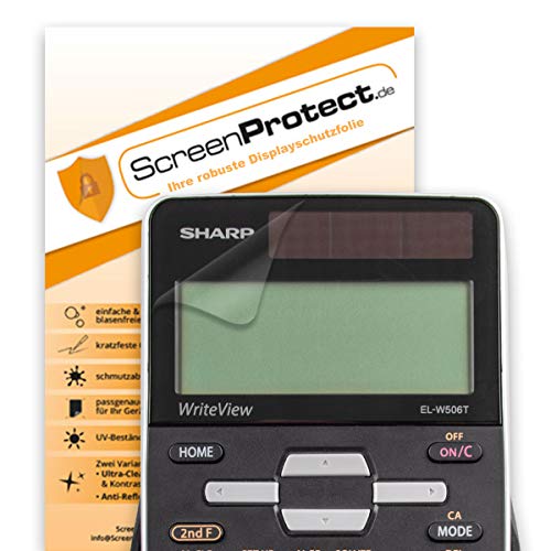 ScreenProtect Displayschutzfolie UltraClear für Sharp EL-W506T mit Rakel und Microfasertuch ScreenProtect Displayschutzfolie UltraClear für Sharp EL-W506T mit Rakel und Microfasertuch von ScreenProtect