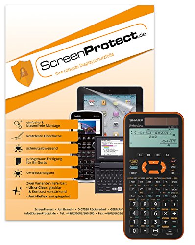 ScreenProtect Displayschutzfolie UltraClear für Sharp EL-W531XG/TL-W550XG mit Rakel und Microfasertuch von ScreenProtect