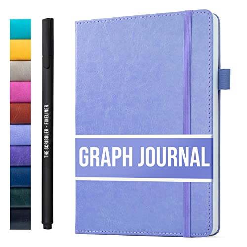 Notizbuch a5 kariert for writing | 200 Seiten, 120 g/m² dickes Papier mit Haftnotizen, Stifthalter, Gummiband, (V)-Leder-Hardcover | Scribbles That Matter notizbuch kariert, 5,75 x 8,2 Zoll von Scribbles That Matter