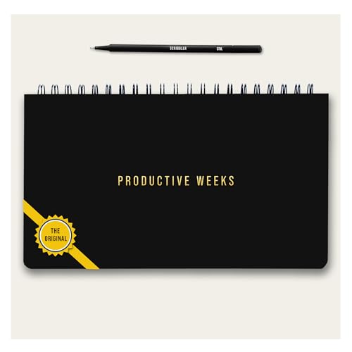 Scribbles That Matter 2025 weekly planner spiral bound (Undated) + Free Pen! | Your Daily weekly monthly productivity planner with habit tracker für Büroarbeiten | 55 Weeks (29x17.2”) von Scribbles That Matter