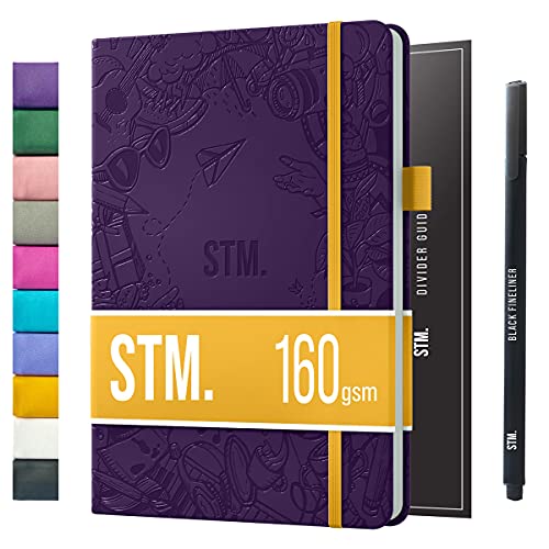 Scribbles That Matter Notizbuch A5 dotted + Free Pen! - Your 150 Seiten Bullet Dotted Journal Auslaufsicheres, 160gsm dickes Papier für die Arbeit Hardcover notizbuch dotted (5,75 x 8,5), Aubergine von Scribbles That Matter