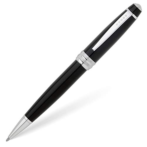 Cross Bailey Kugelschreiber (Drehmechanik, Schreibfarbe schwarz, Strichstärke M) Schwarz-Lack, 1 Stück (1er Pack) von Cross
