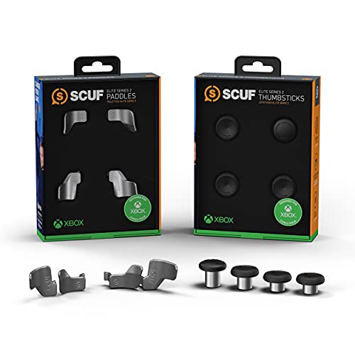 SCUF Elite Series 2 Paddles for Xbox Elite Series 1 & 2 + Elite Series 2 Performance Thumbsticks for Xbox Elite Series 2 | 4-Pack (Black) von Scuf