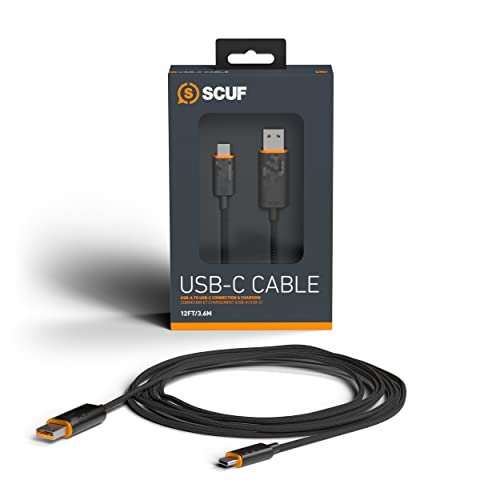 SCUF Geflochtenes USB-C-Kabel – 10 Fuß / 3,6 Meter USB Typ C für Anschluss und Aufladung für Xbox-Controller, PS5-Controller und Smartphones - Schwarz SCUF Geflochtenes USB-C-Kabel – 10 Fuß / 3,6 Meter USB Typ C für Anschluss und Aufladung für Xbox-Controller, PS5-Controller und Smartphones - Schwarz von Scuf