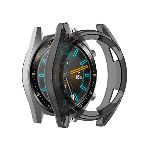 Hülle für Huawei Watch GT/Active 46mm Smart Watch, TPU-Gehäuse Schutzhülle Case Schale Kompletter Schutz Tasche Cover Schutzhülle Protector Cover [Kratzfest] [Shock Absorption] (Schwarz) von Sdove