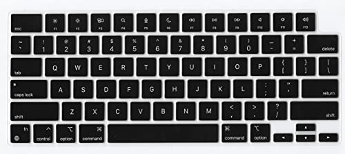 Se7enline Kompatibel mit MacBook Pro 14 Zoll und 16 Zoll Tastatur-Abdeckung 2021, weicher Silikonschutz für Mac Book M1 Pro M1 Max Modell A2442/A2485, Schwarz von Se7enline