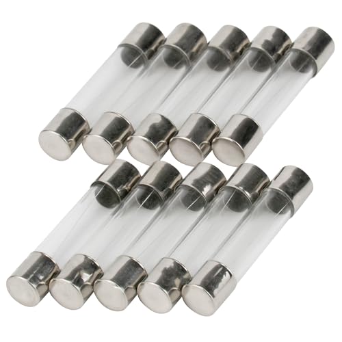 10er Packung SeKi Feinsicherung 0,1A (100mA), 6x30mm, Träge; Glassicherung 250V von SeKi