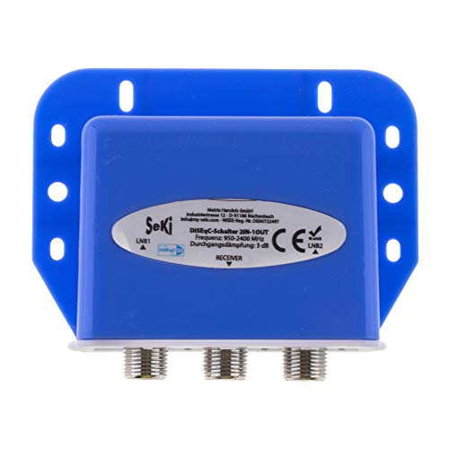 1x DiseqC Schalter Switch 2/1 mit Wetterschutzgehäuse 2X SAT LNB 1 x Teilnehmer von SeKi