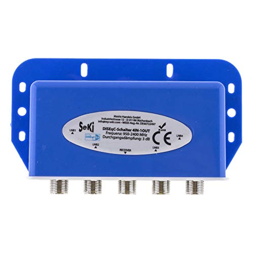 1x DiseqC Schalter Switch 4/1 mit Wetterschutzgehäuse 4X SAT LNB 1 x Teilnehmer von SeKi