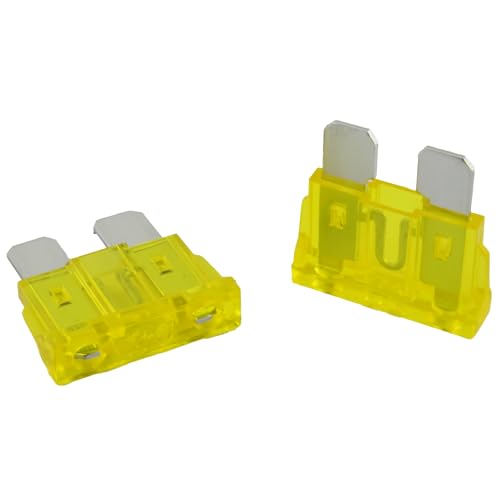 5 Stk. SeKi Standard ATO Flachstecksicherung 20A gelb; Auto Sicherung 19mm Flachsicherung 32V/DC Boot Wohnwagen von SeKi