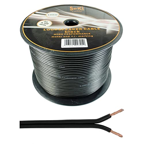 SeKi Lautsprecherkabel 100m - 2x4mm² - 100% CCA Kupfer; Audiokabel - schwarz SeKi Lautsprecherkabel 100m - 2x4mm² - 100% CCA Kupfer; Audiokabel - schwarz von SeKi