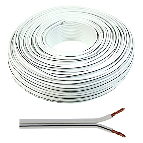 Lautsprecherkabel 25m - 2x1,5mm² - 100% CCA Kupfer ; Audiokabel - weiß Lautsprecherkabel 25m - 2x1,5mm² - 100% CCA Kupfer ; Audiokabel - weiß von SeKi
