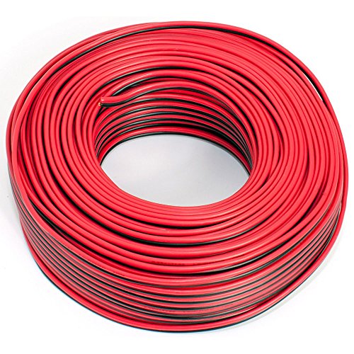 Lautsprecherkabel 2x0,50mm2-50m - rot-schwarz - CCA - Audiokabel - Boxenkabel von SeKi