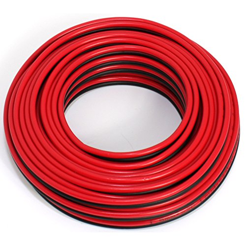 Lautsprecherkabel 2x1,50mm2 - 10m - rot-schwarz - CCA - Audiokabel - Boxenkabel von SeKi