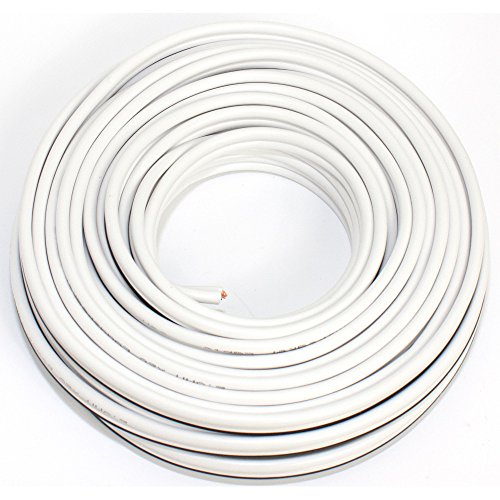 Lautsprecherkabel 2x2,50mm2 - 10m - weiss - CCA - Audiokabel - Boxenkabel von SeKi