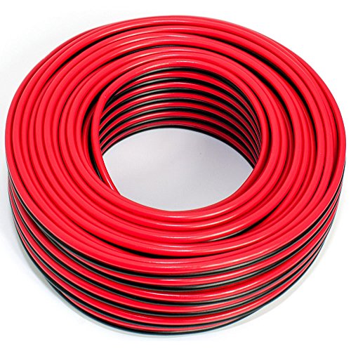 Lautsprecherkabel 2x2,50mm2 - 25m - rot-schwarz - CCA - Audiokabel - Boxenkabel von SeKi