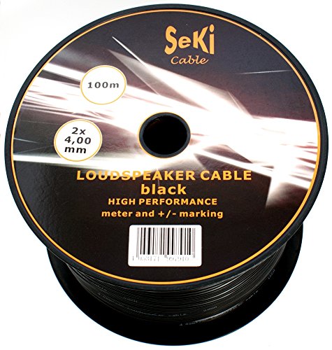 Lautsprecherkabel schwarz 2X 4,00mm² 100M Spule Lautsprecherkabel schwarz 2X 4,00mm² 100M Spule von SeKi