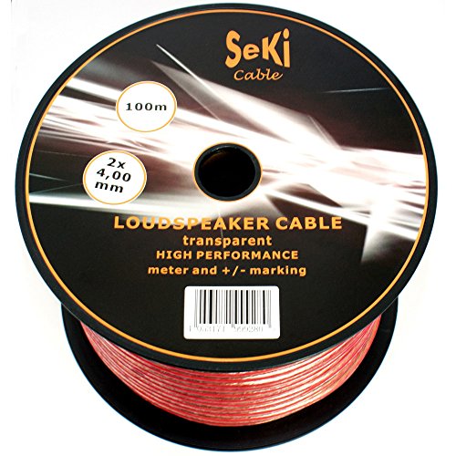 Lautsprecherkabel transparent 2x 4,00mm² 100M auf Plastikspule Lautsprecherkabel transparent 2x 4,00mm² 100M auf Plastikspule von SeKi
