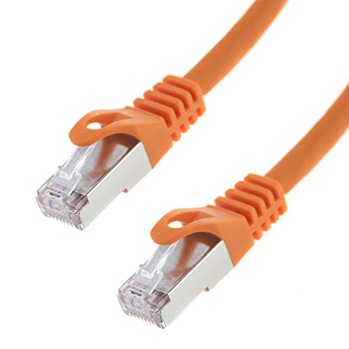 Netzwerkkabel S/FTP PIMF Cat. 7; 0,5 Meter; Patchkabel für Gigabit Ethernet; Seki; orange von SeKi