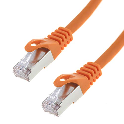 Netzwerkkabel S/FTP PIMF Cat. 7; 10 Meter; Patchkabel für Gigabit Ethernet; Seki; orange von SeKi