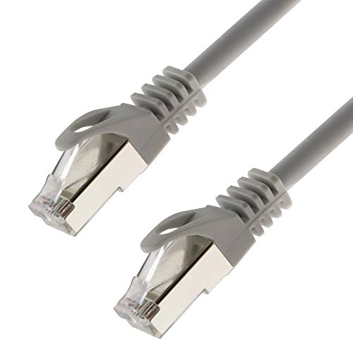 Netzwerkkabel S/FTP PIMF Cat. 7 0,25 Meter grau Patchkabel Gigabit Ethernet LAN DSL CAT7 Kabel von SeKi