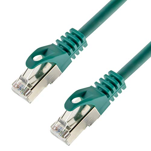 Netzwerkkabel S/FTP PIMF Cat. 7 0,25 Meter grün Patchkabel Gigabit Ethernet LAN DSL CAT7 Kabel von SeKi