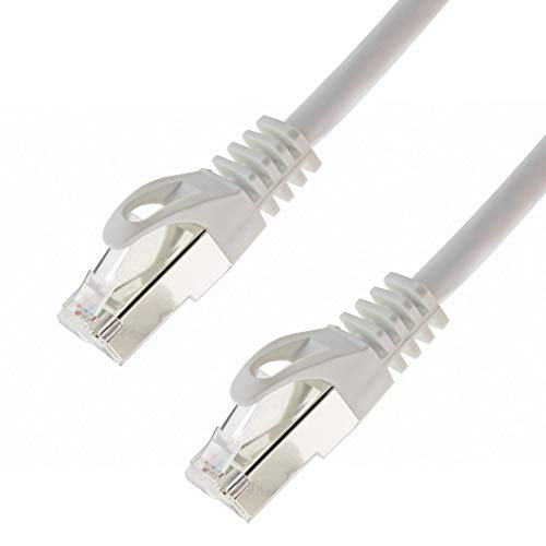 Netzwerkkabel S/FTP PIMF Cat. 7 50 Meter Weiss Patchkabel Gigabit Ethernet LAN DSL CAT7 Kabel von SeKi