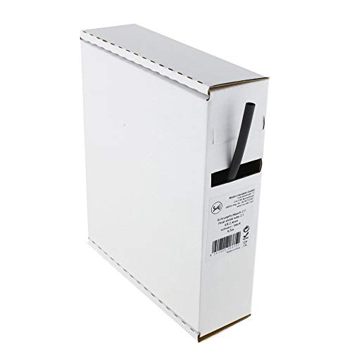 Schrumpfschlauch schwarz 2:1, 19,0-9,5mm, 5 Meter - Spenderbox von SeKi