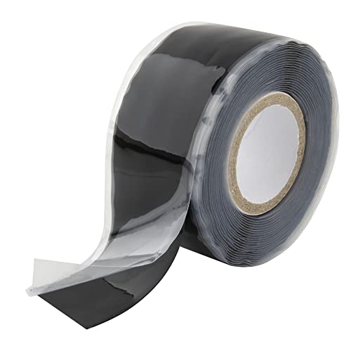 SeKi 2,5cm x 3 Meter selbstverschweißendes Silikonband Schwarz, Isolier- Reperaturband wasserdicht für Schlauchreparatur, Kabelreparatur; für wasserdichte Reparaturen von SeKi