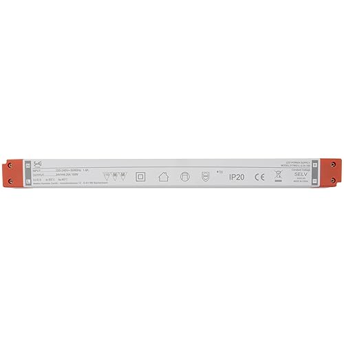 SeKi 24V DC 150W 6,25A Konstantspannungs LED Treiber flache Bauform/Slim; Netzteil, Transformator, Schaltnetzteil; keine Mindestlast, kein Rauschen/LED-Flimmern, MM Zulassung von SeKi