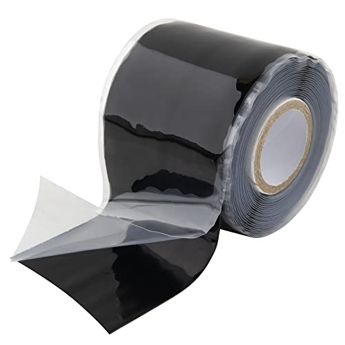 SeKi 3,8cm x 3 Meter selbstverschweißendes Silikonband Schwarz, Isolier- Reperaturband wasserdicht für Schlauchreparatur, Kabelreparatur; für wasserdichte Reparaturen von SeKi