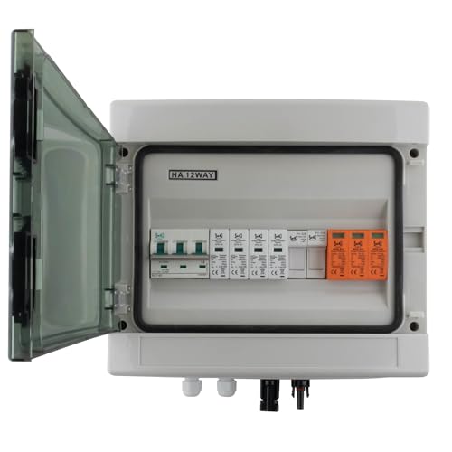 SeKi AC/DC 1 String 3P DC, 4P AC T2 Solar Anschlusskasten Überspannungsschutz/Blitzschutz 32A 1000V; Aufputz Gehäuse IP65 12 Module; PV Photovoltaik von SeKi