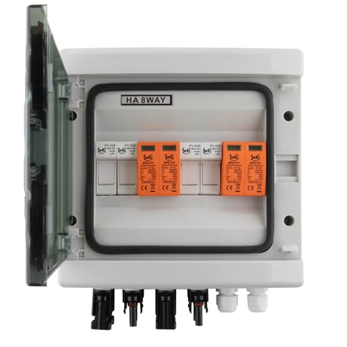 SeKi DC 2 String 2P T2 Solar Anschlusskasten Überspannungsschutz/Blitzschutz 32A 1000V; Aufputz Gehäuse IP65 8 Module; PV Photovoltaik von SeKi