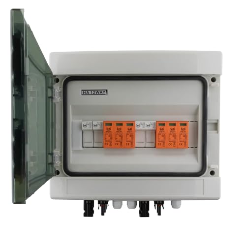 SeKi DC 2 String 3P T2 Solar Anschlusskasten Überspannungsschutz/Blitzschutz 32A 1000V; Aufputz Gehäuse IP65 12 Module; PV Photovoltaik von SeKi