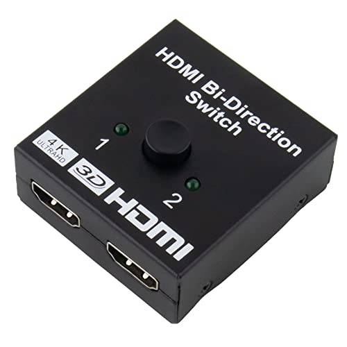 SeKi HDMI 2 in 1 Out Umschalter; Bidirektionaler HDMI Switch/Splitter; 4K@60Hz HDR HDCP2.3 3D für Blu-ray Xbox PS4 PS5 Roku fire Stick HDTV Monitor -Schwarz von SeKi